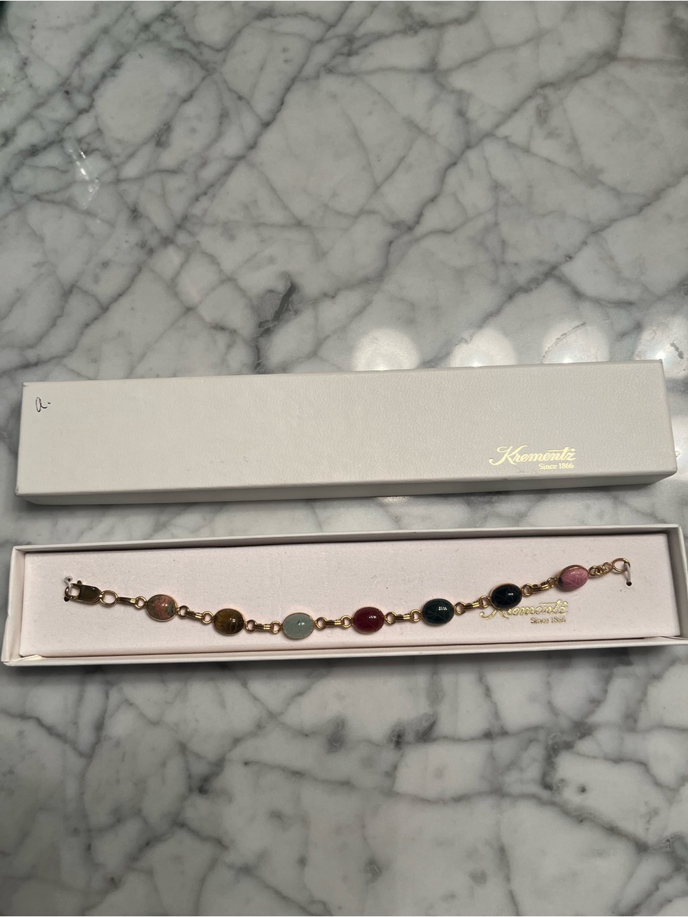 Krementz jewelry Scarab bracelet. 14k gold filled. 7 inches long. Never worn.